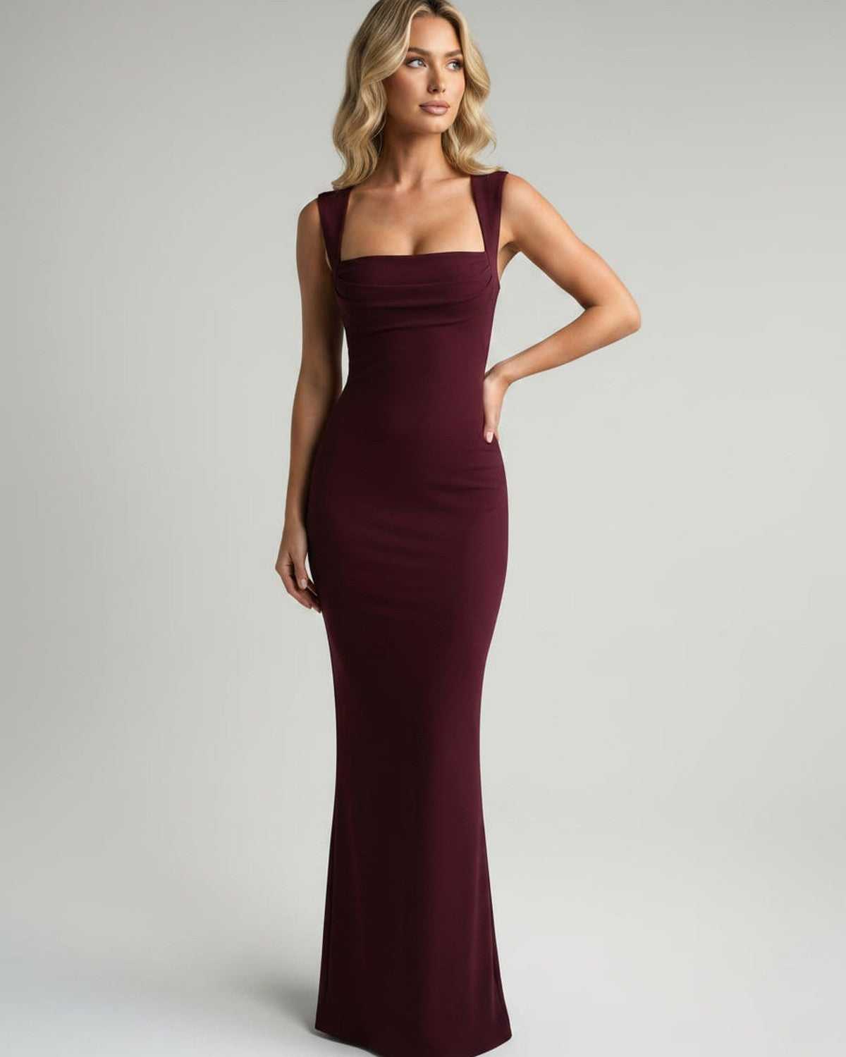 Ramblion Romy maxi dress — square neck neckline · styled view 6 · styled for prom season