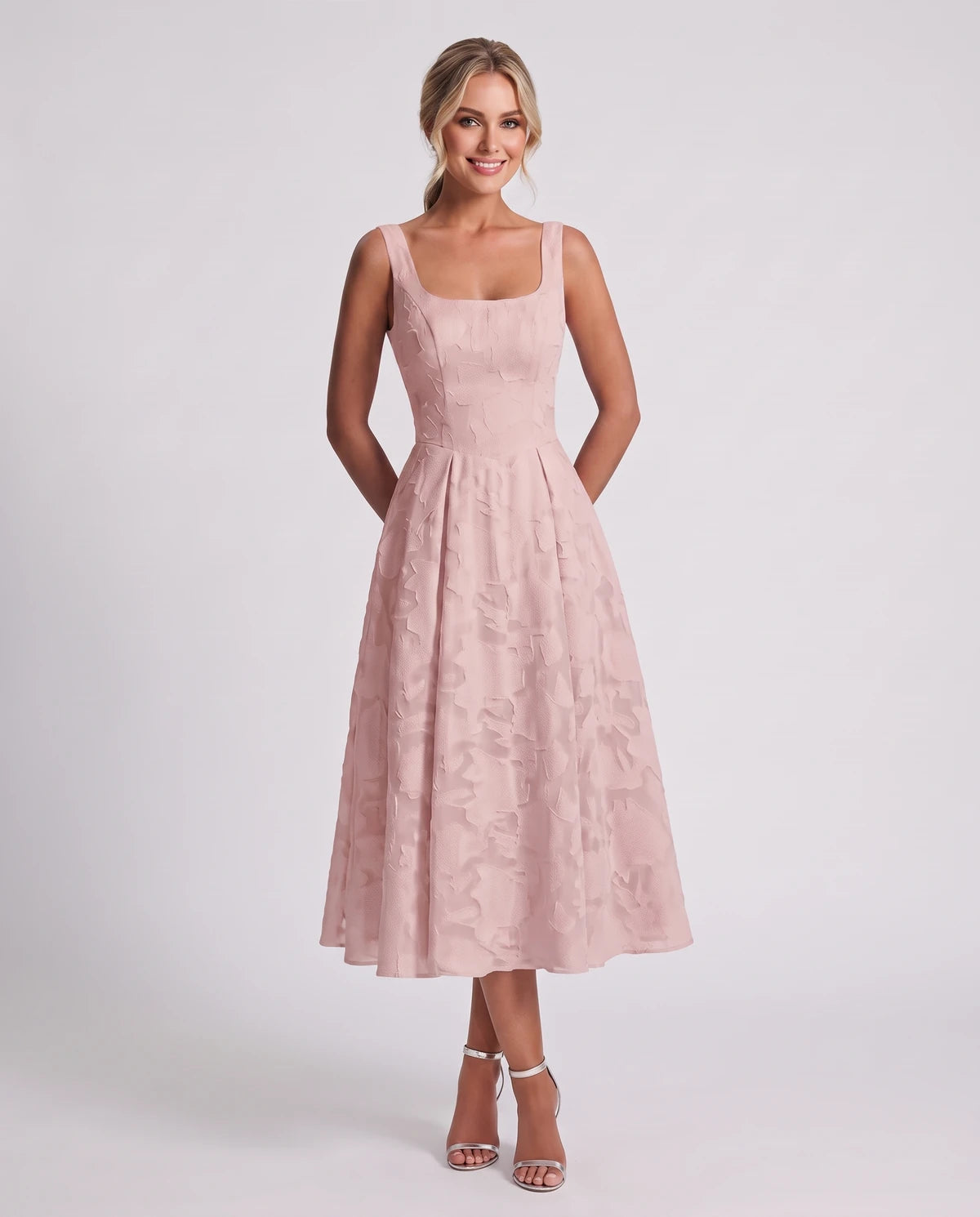 Rosalind Midi Dresses — Blush