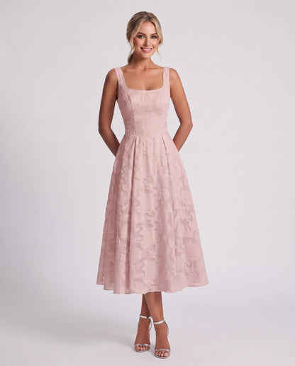 Rosalind Midi Dresses — Blush