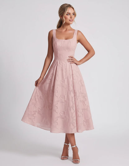 Rosalind Midi Dresses — Blush | SKU: RB-90b0a6-blush-2,RB-90b0a6-blush-4,RB-90b0a6-blush-6,RB-90b0a6-blush-8,RB-90b0a6-blush-10,RB-90b0a6-blush-12,RB-90b0a6-blush-14,RB-90b0a6-blush-16,RB-90b0a6-blush-16W,RB-90b0a6-blush-18W,RB-90b0a6-blush-20W,RB-90b0a6-blush-22W