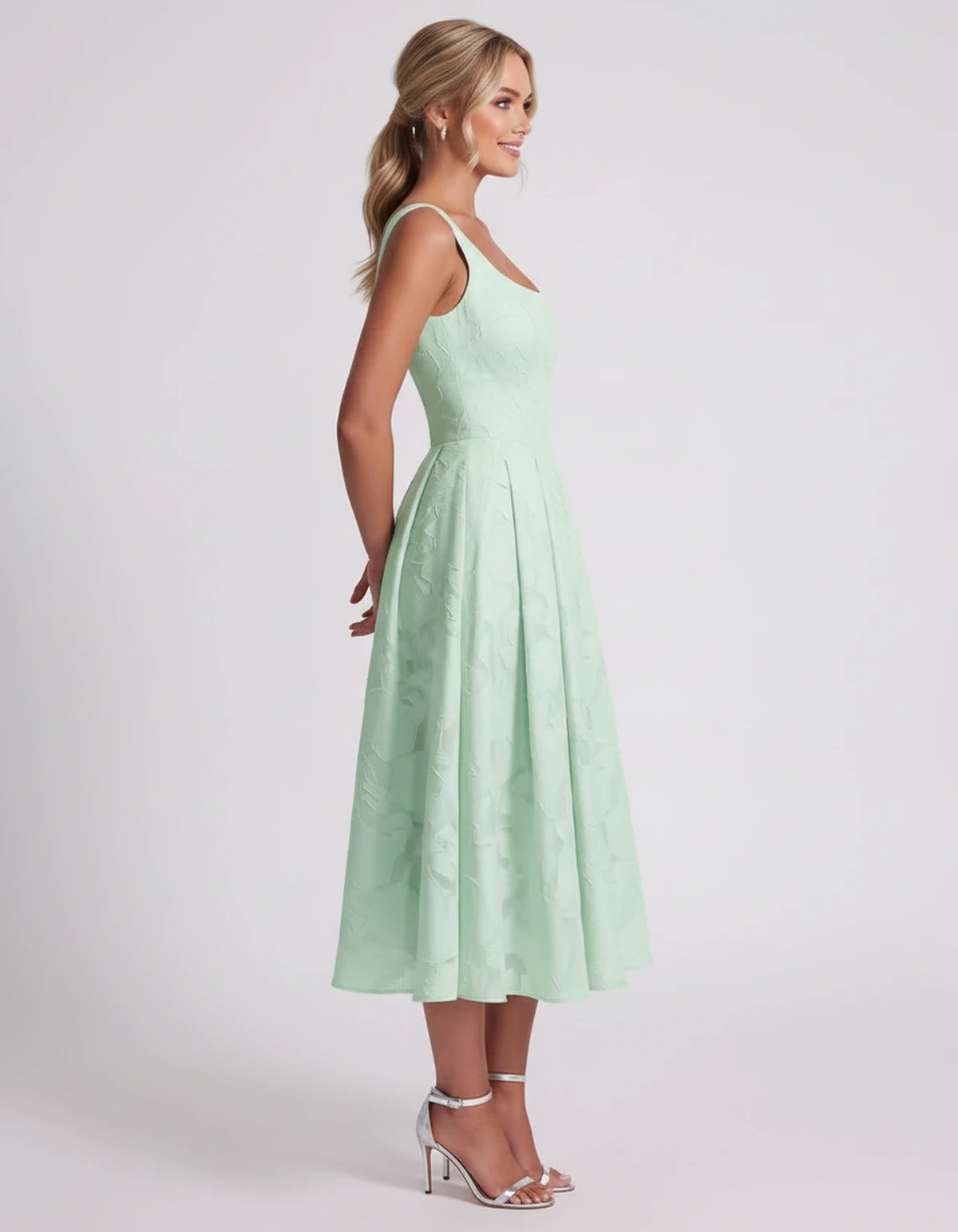 Rosalind Midi Dresses — Mint Green | SKU: RB-90b0a6-mintgrea-2,RB-90b0a6-mintgrea-4,RB-90b0a6-mintgrea-6,RB-90b0a6-mintgrea-8,RB-90b0a6-mintgrea-10,RB-90b0a6-mintgrea-12,RB-90b0a6-mintgrea-14,RB-90b0a6-mintgrea-16,RB-90b0a6-mintgrea-16W,RB-90b0a6-mintgrea-18W,RB-90b0a6-mintgrea-20W,RB-90b0a6-mintgrea-22W