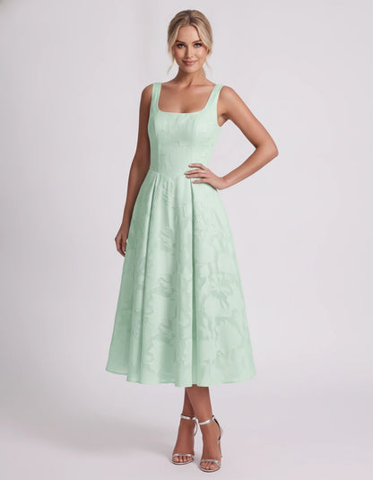 Rosalind Midi Dresses — Mint Green | SKU: RB-90b0a6-mintgrea-2,RB-90b0a6-mintgrea-4,RB-90b0a6-mintgrea-6,RB-90b0a6-mintgrea-8,RB-90b0a6-mintgrea-10,RB-90b0a6-mintgrea-12,RB-90b0a6-mintgrea-14,RB-90b0a6-mintgrea-16,RB-90b0a6-mintgrea-16W,RB-90b0a6-mintgrea-18W,RB-90b0a6-mintgrea-20W,RB-90b0a6-mintgrea-22W