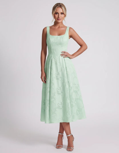 Rosalind Midi Dresses — Mint Green | SKU: RB-90b0a6-mintgrea-2,RB-90b0a6-mintgrea-4,RB-90b0a6-mintgrea-6,RB-90b0a6-mintgrea-8,RB-90b0a6-mintgrea-10,RB-90b0a6-mintgrea-12,RB-90b0a6-mintgrea-14,RB-90b0a6-mintgrea-16,RB-90b0a6-mintgrea-16W,RB-90b0a6-mintgrea-18W,RB-90b0a6-mintgrea-20W,RB-90b0a6-mintgrea-22W