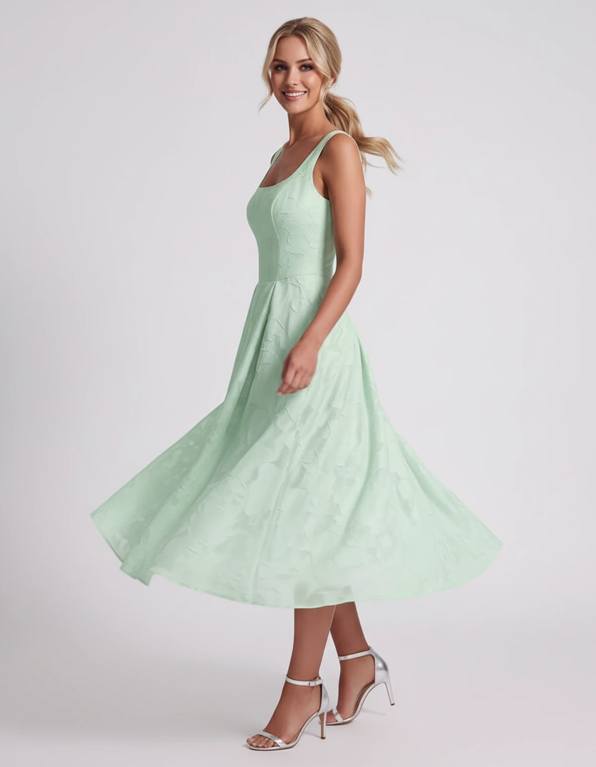 Rosalind Midi Dresses — Mint Green | SKU: RB-90b0a6-mintgrea-2,RB-90b0a6-mintgrea-4,RB-90b0a6-mintgrea-6,RB-90b0a6-mintgrea-8,RB-90b0a6-mintgrea-10,RB-90b0a6-mintgrea-12,RB-90b0a6-mintgrea-14,RB-90b0a6-mintgrea-16,RB-90b0a6-mintgrea-16W,RB-90b0a6-mintgrea-18W,RB-90b0a6-mintgrea-20W,RB-90b0a6-mintgrea-22W