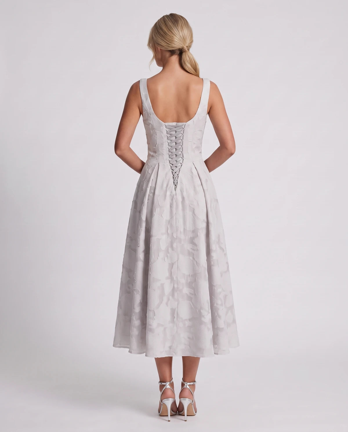Rosalind Midi Dresses — White | SKU: RB-90b0a6-white-2,RB-90b0a6-white-4,RB-90b0a6-white-6,RB-90b0a6-white-8,RB-90b0a6-white-10,RB-90b0a6-white-12,RB-90b0a6-white-14,RB-90b0a6-white-16,RB-90b0a6-white-16W,RB-90b0a6-white-18W,RB-90b0a6-white-20W,RB-90b0a6-white-22W