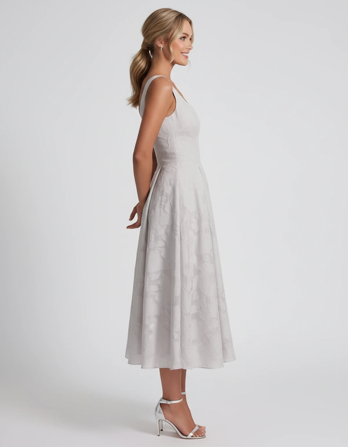 Rosalind Midi Dresses — White | SKU: RB-90b0a6-white-2,RB-90b0a6-white-4,RB-90b0a6-white-6,RB-90b0a6-white-8,RB-90b0a6-white-10,RB-90b0a6-white-12,RB-90b0a6-white-14,RB-90b0a6-white-16,RB-90b0a6-white-16W,RB-90b0a6-white-18W,RB-90b0a6-white-20W,RB-90b0a6-white-22W