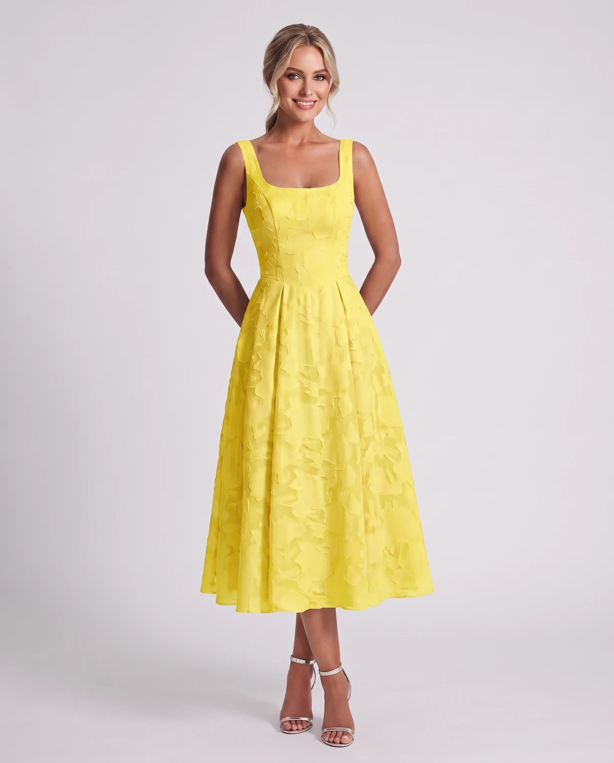 Rosalind Midi Dresses — Yellow