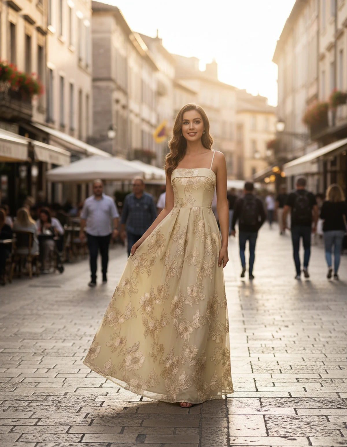 Roseline Maxi Dresses — Champagne | SKU: RB-40922a-champa2e-2,RB-40922a-champa2e-4,RB-40922a-champa2e-6,RB-40922a-champa2e-8,RB-40922a-champa2e-10,RB-40922a-champa2e-12,RB-40922a-champa2e-14,RB-40922a-champa2e-16,RB-40922a-champa2e-16W,RB-40922a-champa2e-18W,RB-40922a-champa2e-20W,RB-40922a-champa2e-22W