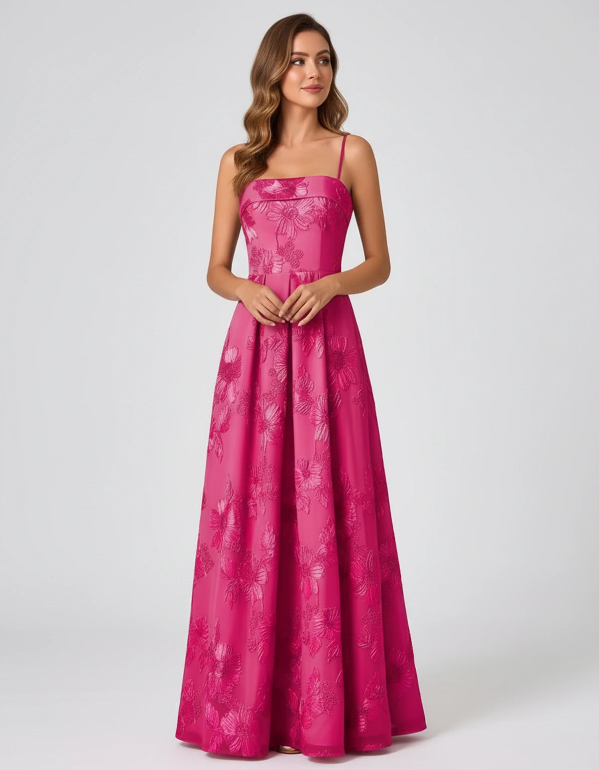 Roseline Maxi Dresses — Hot Pink | SKU: RB-40922a-hotpink-2,RB-40922a-hotpink-4,RB-40922a-hotpink-6,RB-40922a-hotpink-8,RB-40922a-hotpink-10,RB-40922a-hotpink-12,RB-40922a-hotpink-14,RB-40922a-hotpink-16,RB-40922a-hotpink-16W,RB-40922a-hotpink-18W,RB-40922a-hotpink-20W,RB-40922a-hotpink-22W