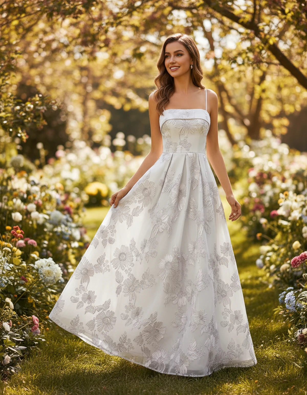 Roseline Maxi Dresses — White | SKU: RB-40922a-white-2,RB-40922a-white-4,RB-40922a-white-6,RB-40922a-white-8,RB-40922a-white-10,RB-40922a-white-12,RB-40922a-white-14,RB-40922a-white-16,RB-40922a-white-16W,RB-40922a-white-18W,RB-40922a-white-20W,RB-40922a-white-22W