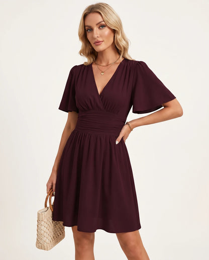 Rosemarie Mini Dresses — Fuchsia