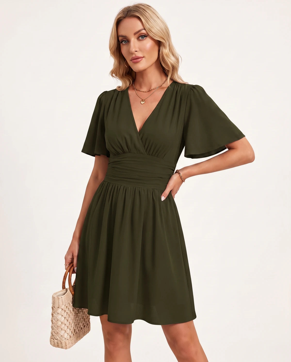 Rosemarie Mini Dresses — Green