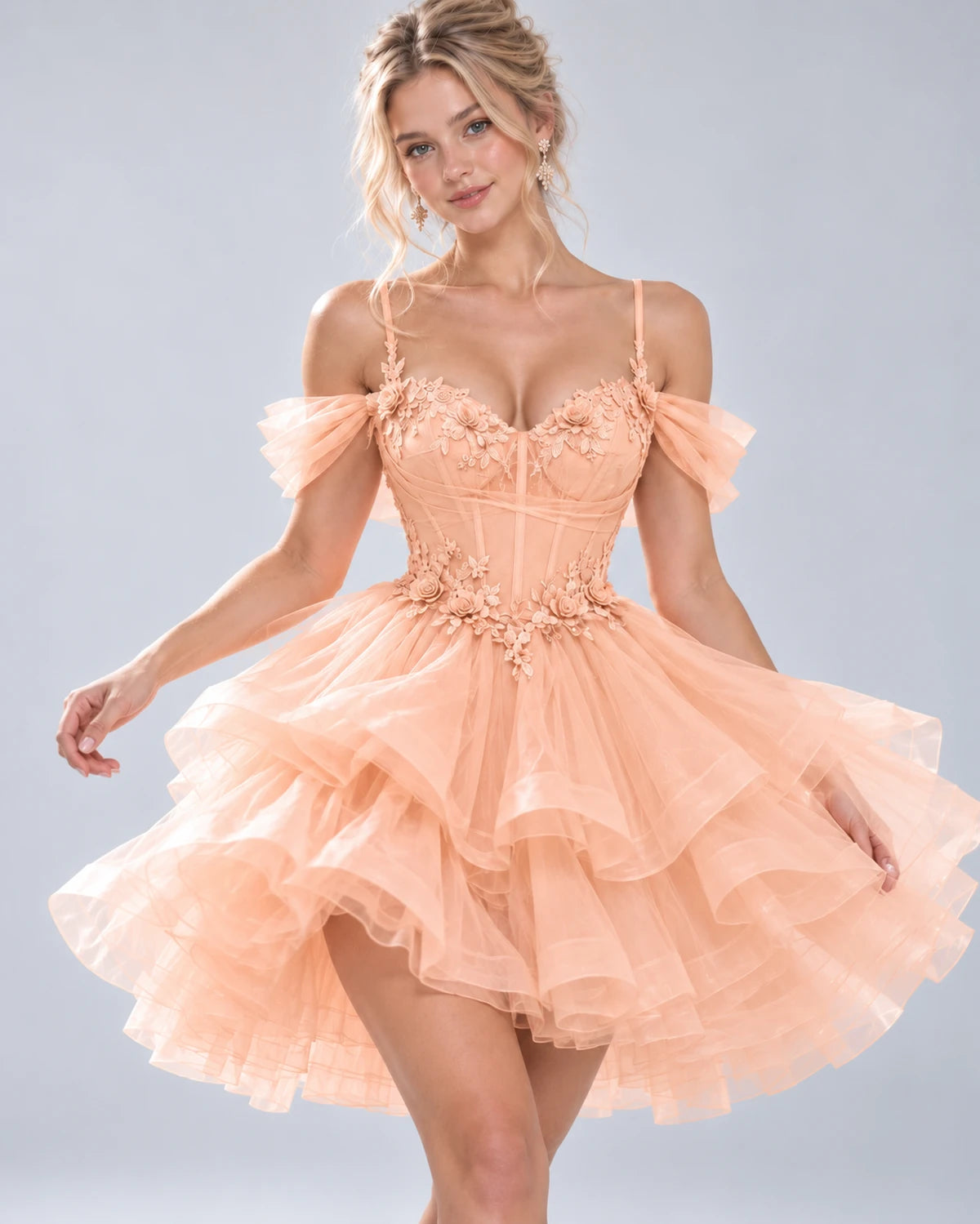 Sabeline Mini Dresses — Blush | SKU: RB-b55109-blush-2,RB-b55109-blush-4,RB-b55109-blush-6,RB-b55109-blush-8,RB-b55109-blush-10,RB-b55109-blush-12,RB-b55109-blush-14,RB-b55109-blush-14W,RB-b55109-blush-16,RB-b55109-blush-16W,RB-b55109-blush-18W,RB-b55109-blush-20W