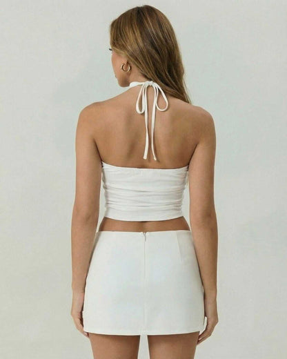 Sage Top by RAMBLION, chic strapless design, back view, perfect for summer events, modern and sophisticated style.