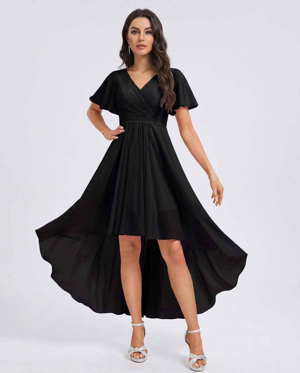 Saskia Midi Dresses — Black