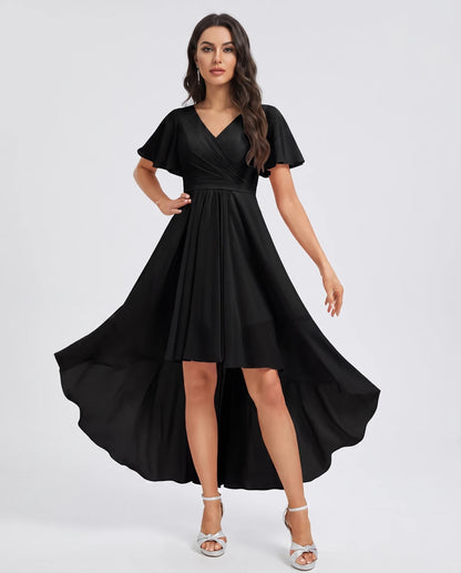Saskia Midi Dresses — Black