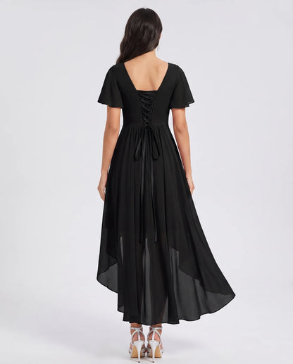Saskia Midi Dresses — Black | SKU: RB-1088d7-black-2,RB-1088d7-black-4,RB-1088d7-black-6,RB-1088d7-black-8,RB-1088d7-black-10,RB-1088d7-black-12,RB-1088d7-black-14,RB-1088d7-black-16,RB-1088d7-black-16W,RB-1088d7-black-18W
