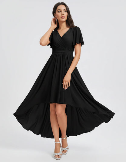Saskia Midi Dresses — Black | SKU: RB-1088d7-black-2,RB-1088d7-black-4,RB-1088d7-black-6,RB-1088d7-black-8,RB-1088d7-black-10,RB-1088d7-black-12,RB-1088d7-black-14,RB-1088d7-black-16,RB-1088d7-black-16W,RB-1088d7-black-18W