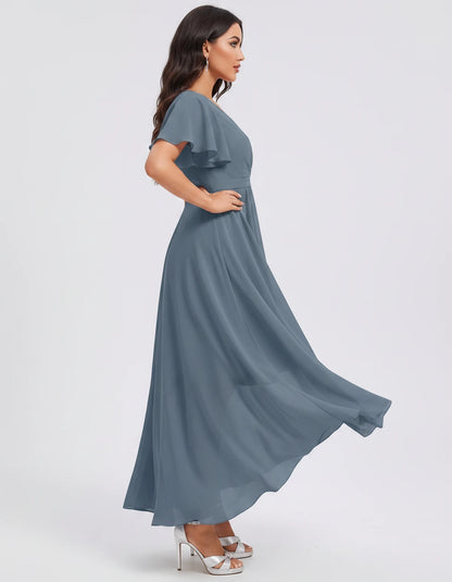 Saskia Midi Dresses — Dusty Blue | SKU: RB-1088d7-dustyb76-2,RB-1088d7-dustyb76-4,RB-1088d7-dustyb76-6,RB-1088d7-dustyb76-8,RB-1088d7-dustyb76-10,RB-1088d7-dustyb76-12,RB-1088d7-dustyb76-14,RB-1088d7-dustyb76-16,RB-1088d7-dustyb76-16W,RB-1088d7-dustyb76-18W