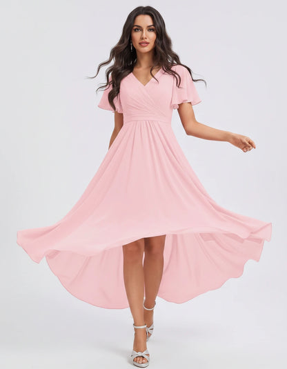 Saskia Midi Dresses — Pink | SKU: RB-1088d7-pink-2,RB-1088d7-pink-4,RB-1088d7-pink-6,RB-1088d7-pink-8,RB-1088d7-pink-10,RB-1088d7-pink-12,RB-1088d7-pink-14,RB-1088d7-pink-16,RB-1088d7-pink-16W,RB-1088d7-pink-18W