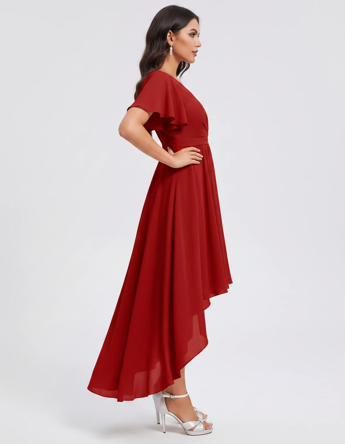 Saskia Midi Dresses — Red | SKU: RB-1088d7-red-2,RB-1088d7-red-4,RB-1088d7-red-6,RB-1088d7-red-8,RB-1088d7-red-10,RB-1088d7-red-12,RB-1088d7-red-14,RB-1088d7-red-16,RB-1088d7-red-16W,RB-1088d7-red-18W