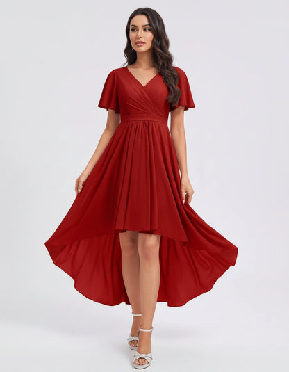 Saskia Midi Dresses — Red | SKU: RB-1088d7-red-2,RB-1088d7-red-4,RB-1088d7-red-6,RB-1088d7-red-8,RB-1088d7-red-10,RB-1088d7-red-12,RB-1088d7-red-14,RB-1088d7-red-16,RB-1088d7-red-16W,RB-1088d7-red-18W