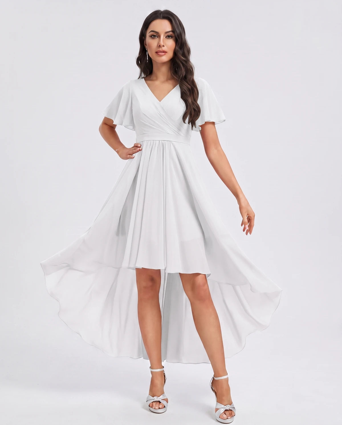 Saskia Midi Dresses — White