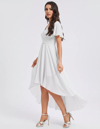 Saskia Midi Dresses — White | SKU: RB-1088d7-white-2,RB-1088d7-white-4,RB-1088d7-white-6,RB-1088d7-white-8,RB-1088d7-white-10,RB-1088d7-white-12,RB-1088d7-white-14,RB-1088d7-white-16,RB-1088d7-white-16W,RB-1088d7-white-18W