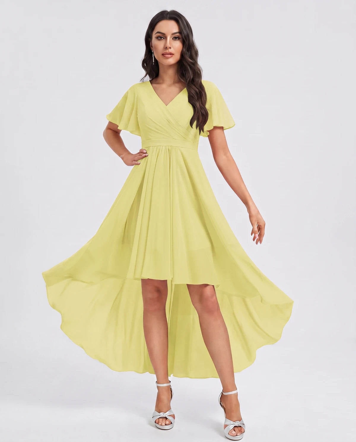 Saskia Midi Dresses — Yellow
