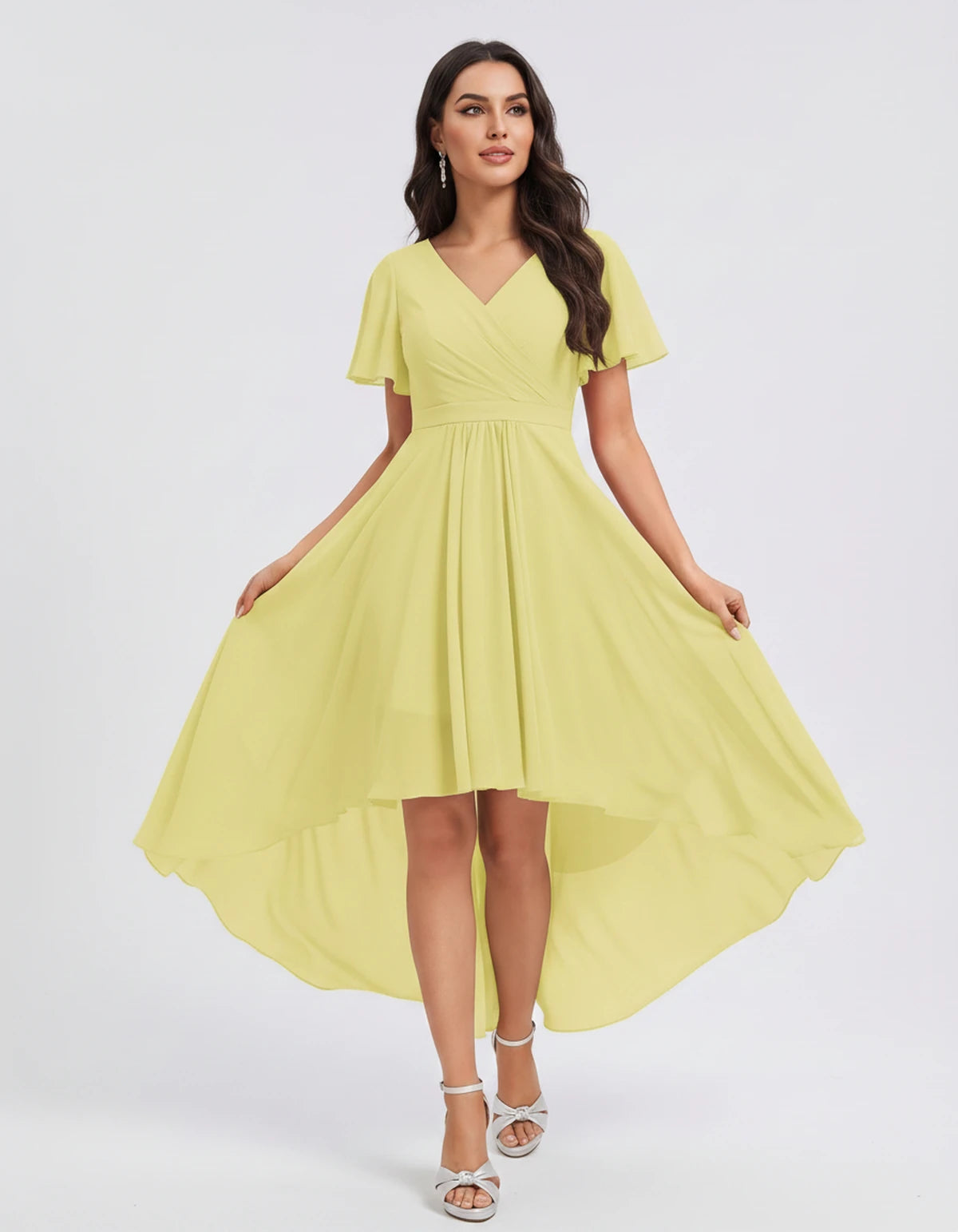 Saskia Midi Dresses — Yellow | SKU: RB-1088d7-yellow-2,RB-1088d7-yellow-4,RB-1088d7-yellow-6,RB-1088d7-yellow-8,RB-1088d7-yellow-10,RB-1088d7-yellow-12,RB-1088d7-yellow-14,RB-1088d7-yellow-16,RB-1088d7-yellow-16W,RB-1088d7-yellow-18W