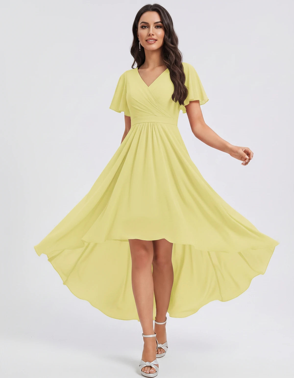 Saskia Midi Dresses — Yellow | SKU: RB-1088d7-yellow-2,RB-1088d7-yellow-4,RB-1088d7-yellow-6,RB-1088d7-yellow-8,RB-1088d7-yellow-10,RB-1088d7-yellow-12,RB-1088d7-yellow-14,RB-1088d7-yellow-16,RB-1088d7-yellow-16W,RB-1088d7-yellow-18W