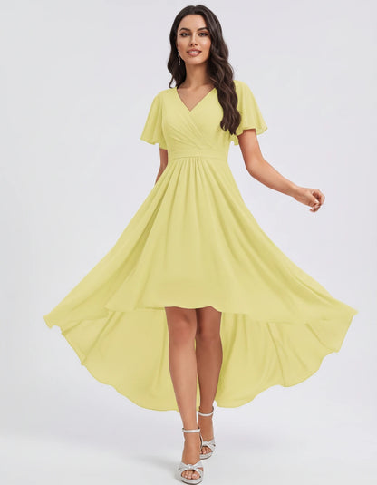 Saskia Midi Dresses — Yellow | SKU: RB-1088d7-yellow-2,RB-1088d7-yellow-4,RB-1088d7-yellow-6,RB-1088d7-yellow-8,RB-1088d7-yellow-10,RB-1088d7-yellow-12,RB-1088d7-yellow-14,RB-1088d7-yellow-16,RB-1088d7-yellow-16W,RB-1088d7-yellow-18W