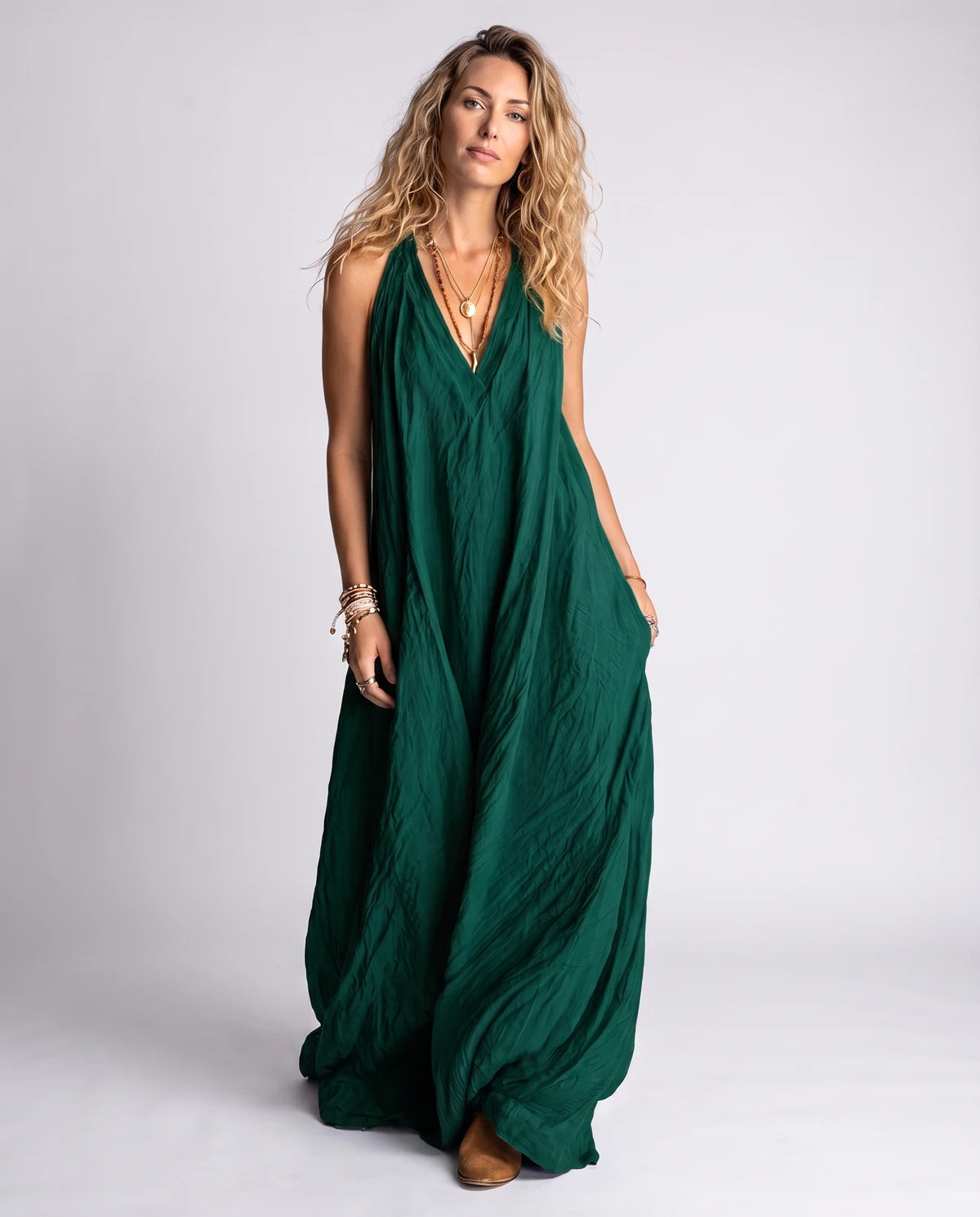 Savannah Maxi Dresses — Dark Green