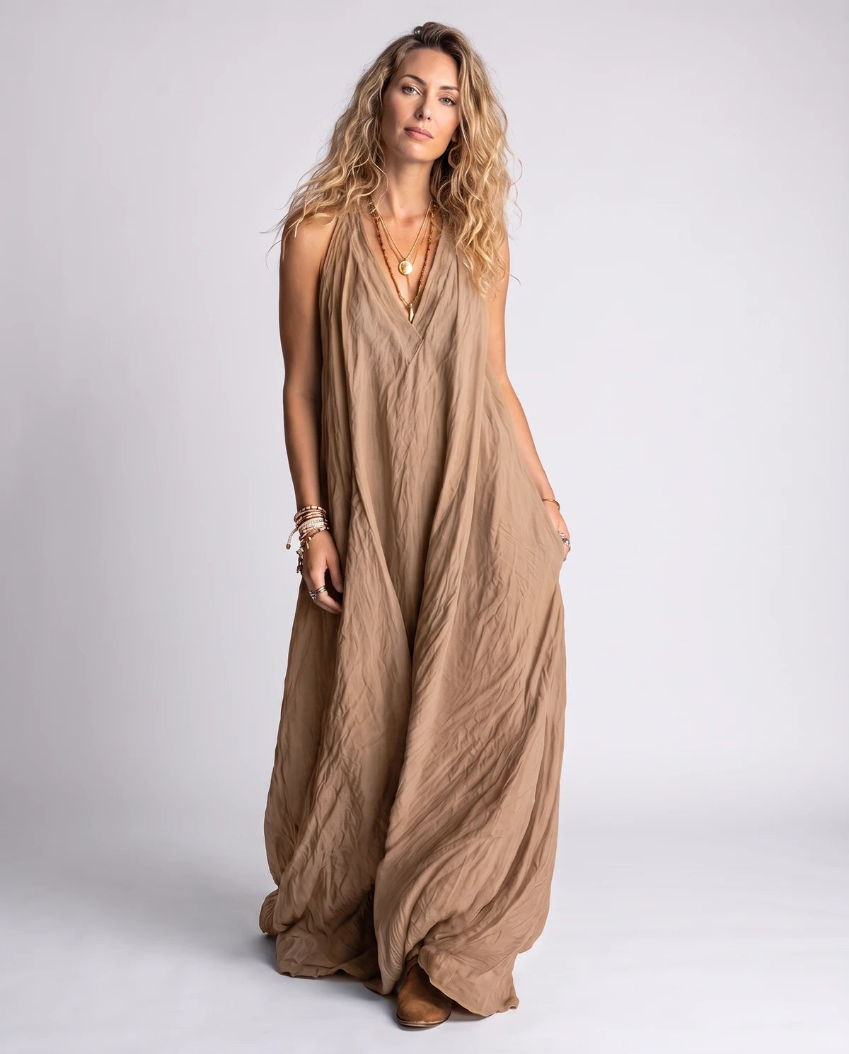 Savannah Maxi Dresses — Khaki