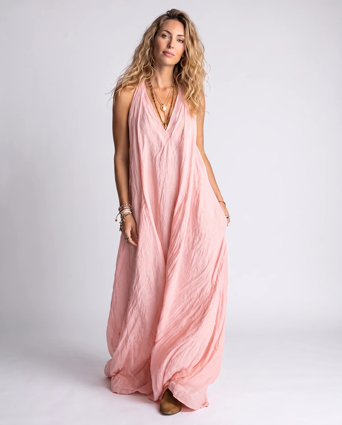 Savannah Maxi Dresses — Pink | SKU: RB-9a06ec-pink-XS,RB-9a06ec-pink-S,RB-9a06ec-pink-M,RB-9a06ec-pink-L,RB-9a06ec-pink-XL,RB-9a06ec-pink-2XL