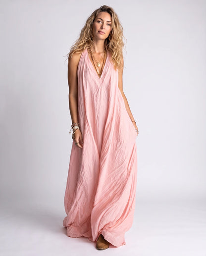 Savannah Maxi Dresses — Pink | SKU: RB-9a06ec-pink-XS,RB-9a06ec-pink-S,RB-9a06ec-pink-M,RB-9a06ec-pink-L,RB-9a06ec-pink-XL,RB-9a06ec-pink-2XL