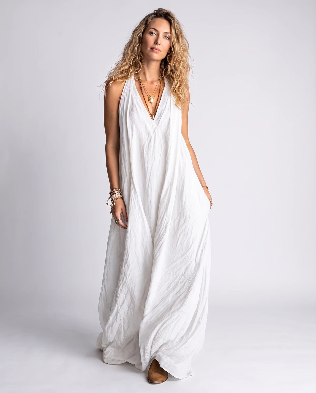 Savannah Maxi Dresses — White
