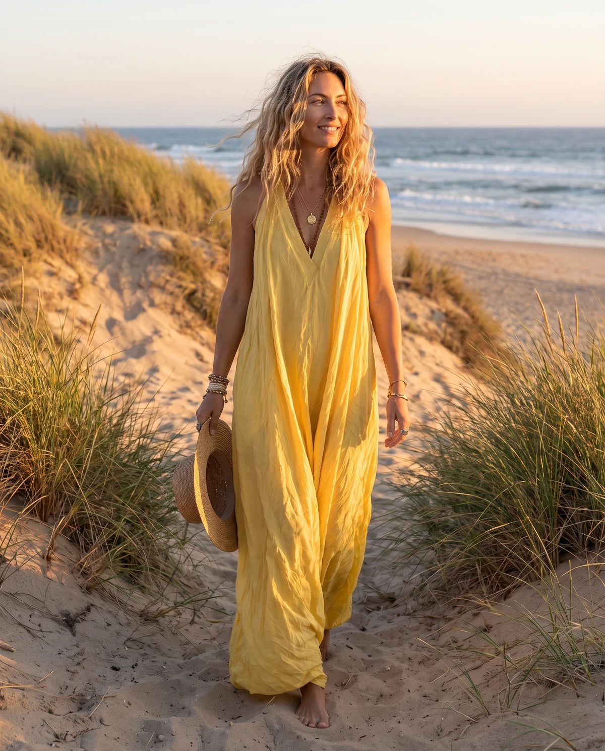 Savannah Maxi Dresses — Yellow | SKU: RB-9a06ec-yellow-XS,RB-9a06ec-yellow-S,RB-9a06ec-yellow-M,RB-9a06ec-yellow-L,RB-9a06ec-yellow-XL,RB-9a06ec-yellow-2XL