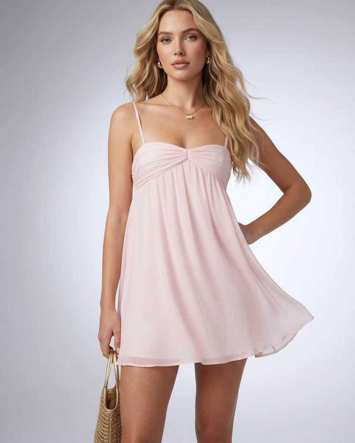 Ramblion Sela mini dress — sweetheart neckline · styled view 6 · styled for prom season