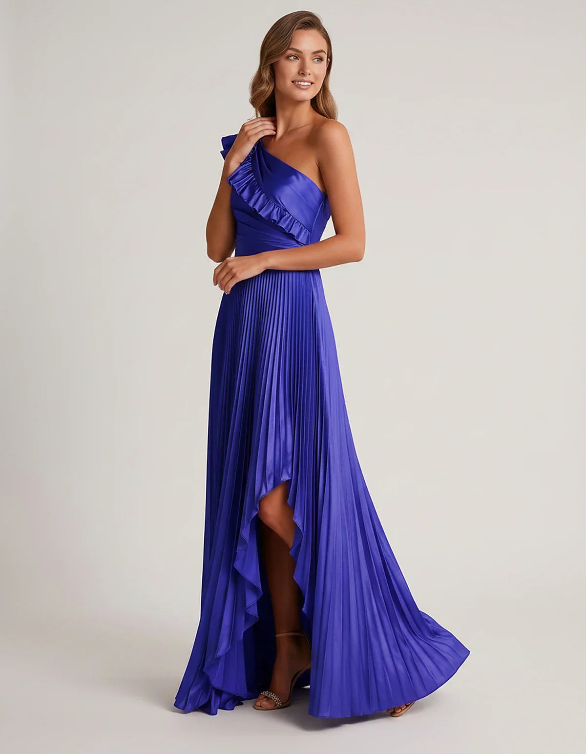 Satin Sleeveless One Shoulder A-Line Maxi Dress for Party, Cocktail, Evening, Wedding Guest, Bridesmaid & Summer Formal Event | SKU: SM-482951736104825-ROYALBLUE-L,SM-482951736104825-ROYALBLUE-M,SM-482951736104825-ROYALBLUE-S,SM-482951736104825-ROYALBLUE-XL,SM-482951736104825-ROYALBLUE-XS