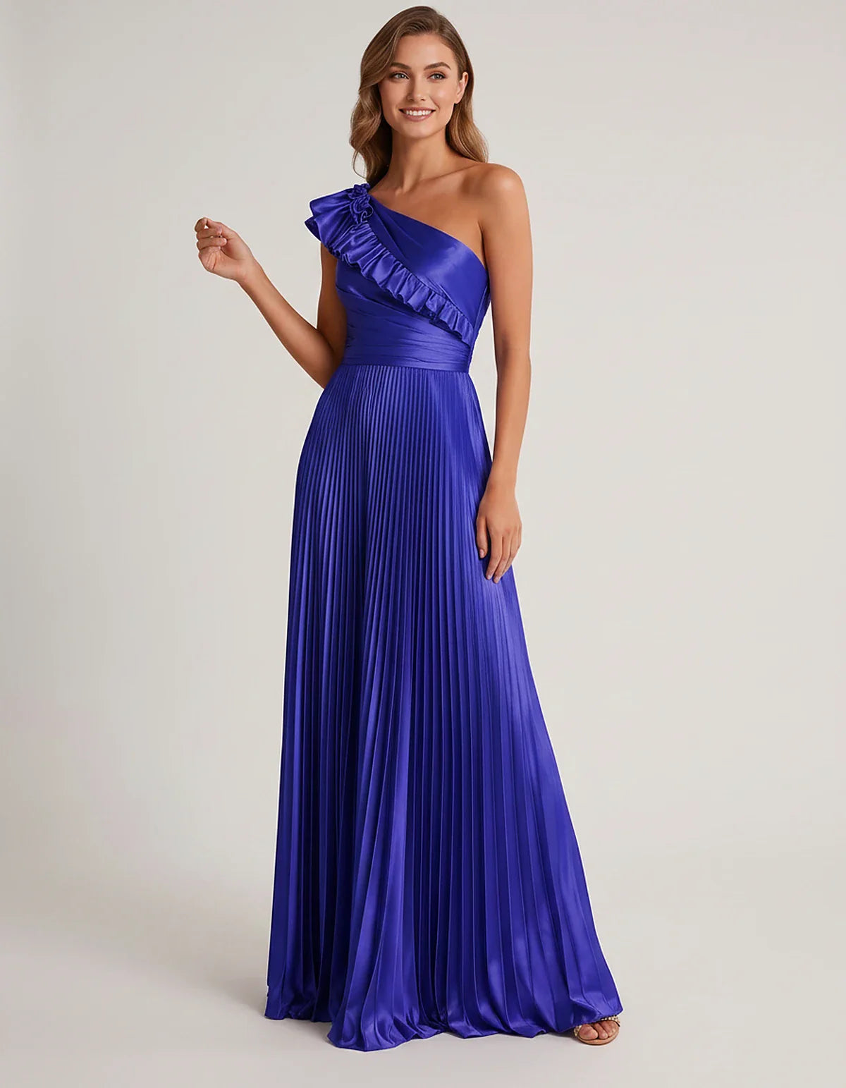 Satin Sleeveless One Shoulder A-Line Maxi Dress for Party, Cocktail, Evening, Wedding Guest, Bridesmaid & Summer Formal Event | SKU: SM-482951736104825-ROYALBLUE-L,SM-482951736104825-ROYALBLUE-M,SM-482951736104825-ROYALBLUE-S,SM-482951736104825-ROYALBLUE-XL,SM-482951736104825-ROYALBLUE-XS
