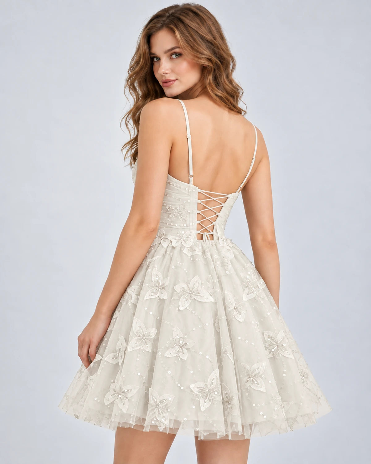 Seraphina Mini Dresses — Ivory | SKU: RB-864b27-ivory-2,RB-864b27-ivory-4,RB-864b27-ivory-6,RB-864b27-ivory-8,RB-864b27-ivory-10,RB-864b27-ivory-12,RB-864b27-ivory-14,RB-864b27-ivory-16,RB-864b27-ivory-16W,RB-864b27-ivory-18W,RB-864b27-ivory-20W,RB-864b27-ivory-22W