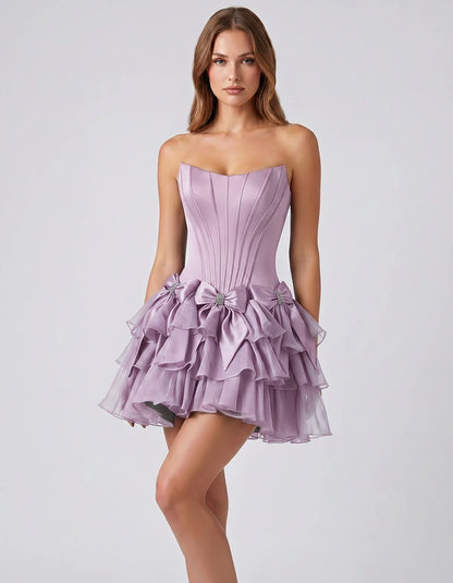 Blue,army Green,black,green,purple,white,ilac,orange Satin Skater Long Sleeve Mini Dress | Black-Tie Events, Party Nights & B