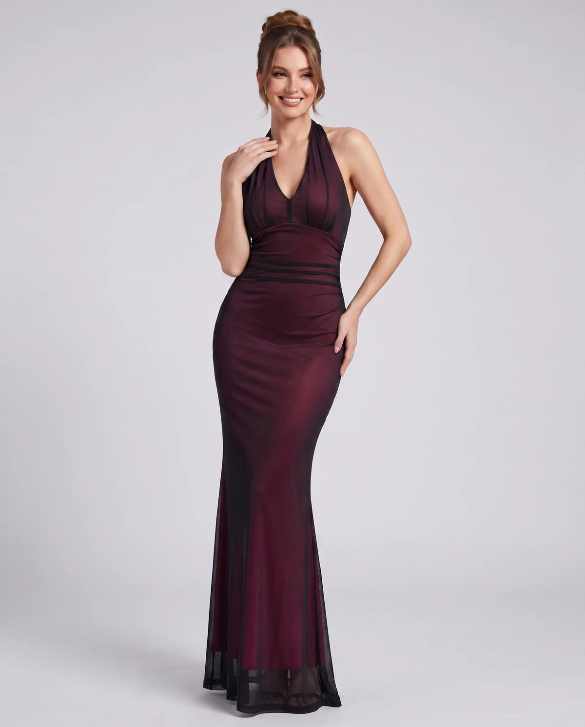 Sicilia Maxi Dresses — Wine | SKU: RB-1294c5-wine-XS,RB-1294c5-wine-S,RB-1294c5-wine-M,RB-1294c5-wine-L