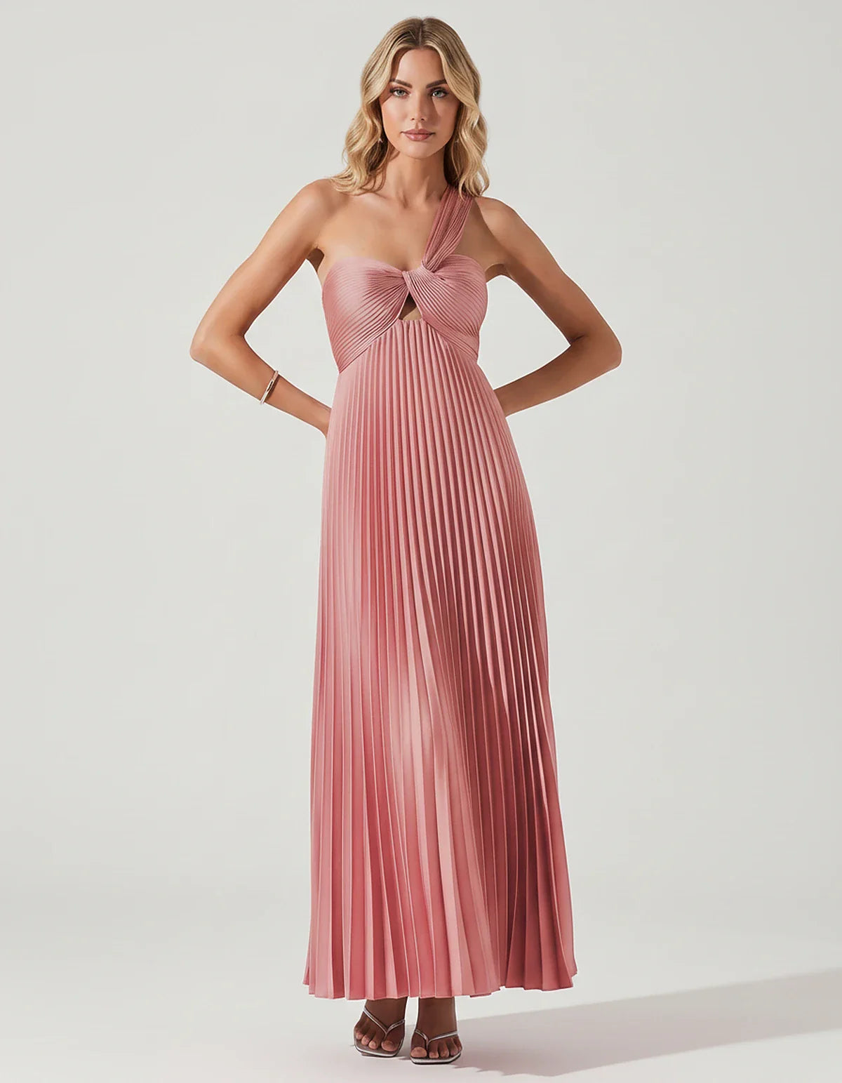 Satin Sleeveless One-Shoulder A-Line Maxi Dress for Party, Cocktail, Evening, Wedding Guest, Bridesmaid & Summer Events, fron | SKU: SMD-583920174618527-DUSTYROSE-L,SMD-583920174618527-DUSTYROSE-M,SMD-583920174618527-DUSTYROSE-S,SMD-583920174618527-DUSTYROSE-XL,SMD-583920174618527-DUSTYROSE-XS