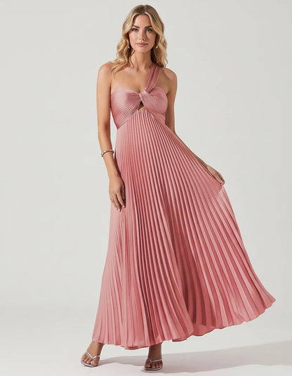 Satin Sleeveless One-Shoulder A-Line Maxi Dress for Party, Cocktail, Evening, Wedding Guest, Bridesmaid & Summer Events, fron | SKU: SMD-583920174618527-DUSTYROSE-L,SMD-583920174618527-DUSTYROSE-M,SMD-583920174618527-DUSTYROSE-S,SMD-583920174618527-DUSTYROSE-XL,SMD-583920174618527-DUSTYROSE-XS