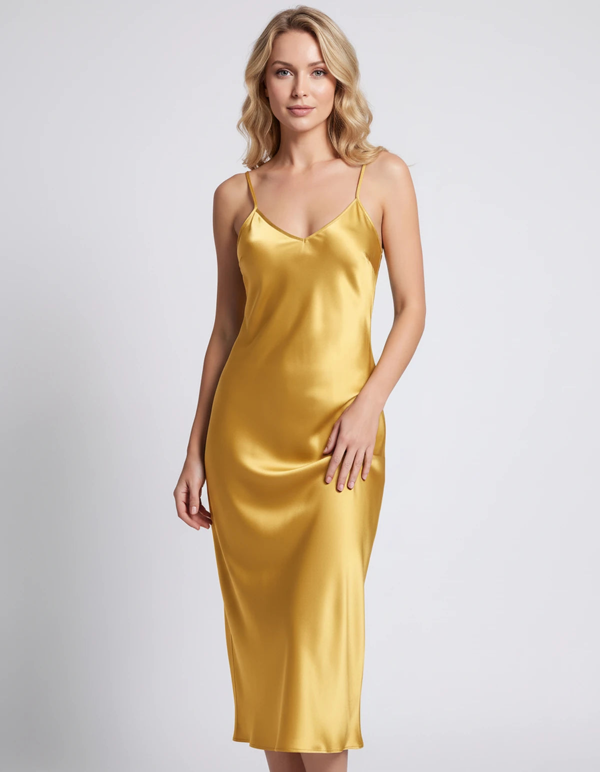 Solenne Maxi Dresses — Yellow | SKU: RB-e5c17e-yellow-XS,RB-e5c17e-yellow-S,RB-e5c17e-yellow-M,RB-e5c17e-yellow-L,RB-e5c17e-yellow-XL,RB-e5c17e-yellow-2XL