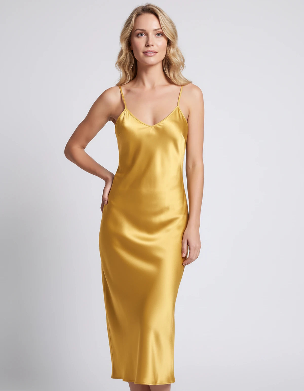 Solenne Maxi Dresses — Yellow | SKU: RB-e5c17e-yellow-XS,RB-e5c17e-yellow-S,RB-e5c17e-yellow-M,RB-e5c17e-yellow-L,RB-e5c17e-yellow-XL,RB-e5c17e-yellow-2XL