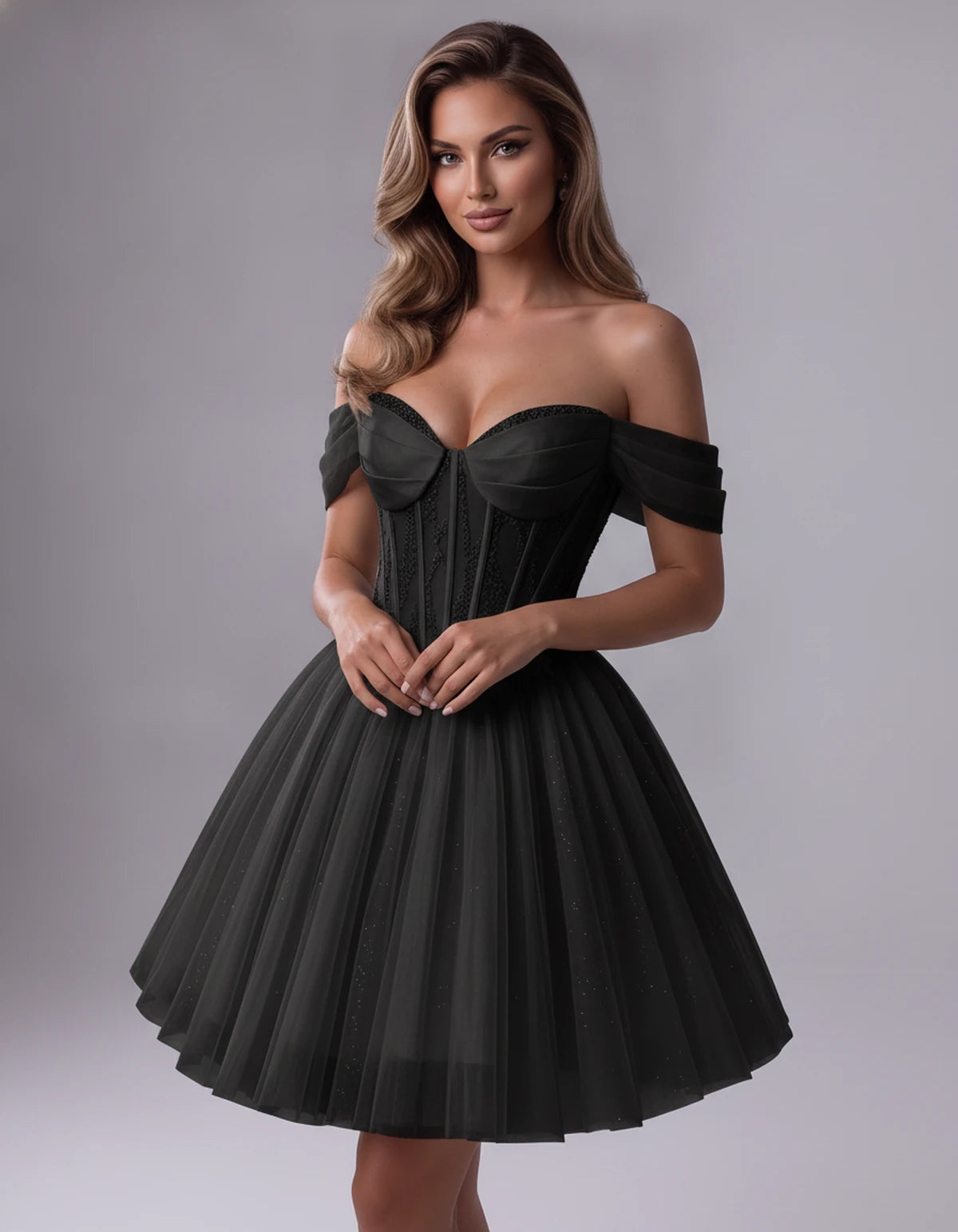 Solstice Midi Dresses — Black | SKU: RB-4b290d-black-2,RB-4b290d-black-4,RB-4b290d-black-6,RB-4b290d-black-8,RB-4b290d-black-10,RB-4b290d-black-12,RB-4b290d-black-14,RB-4b290d-black-14W,RB-4b290d-black-16,RB-4b290d-black-16W,RB-4b290d-black-18W,RB-4b290d-black-20W