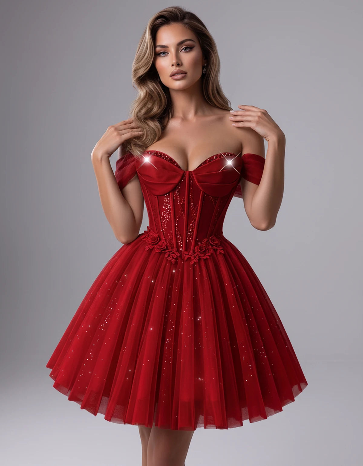 Solstice Midi Dresses — Red | SKU: RB-4b290d-red-2,RB-4b290d-red-4,RB-4b290d-red-6,RB-4b290d-red-8,RB-4b290d-red-10,RB-4b290d-red-12,RB-4b290d-red-14,RB-4b290d-red-14W,RB-4b290d-red-16,RB-4b290d-red-16W,RB-4b290d-red-18W,RB-4b290d-red-20W